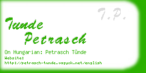 tunde petrasch business card